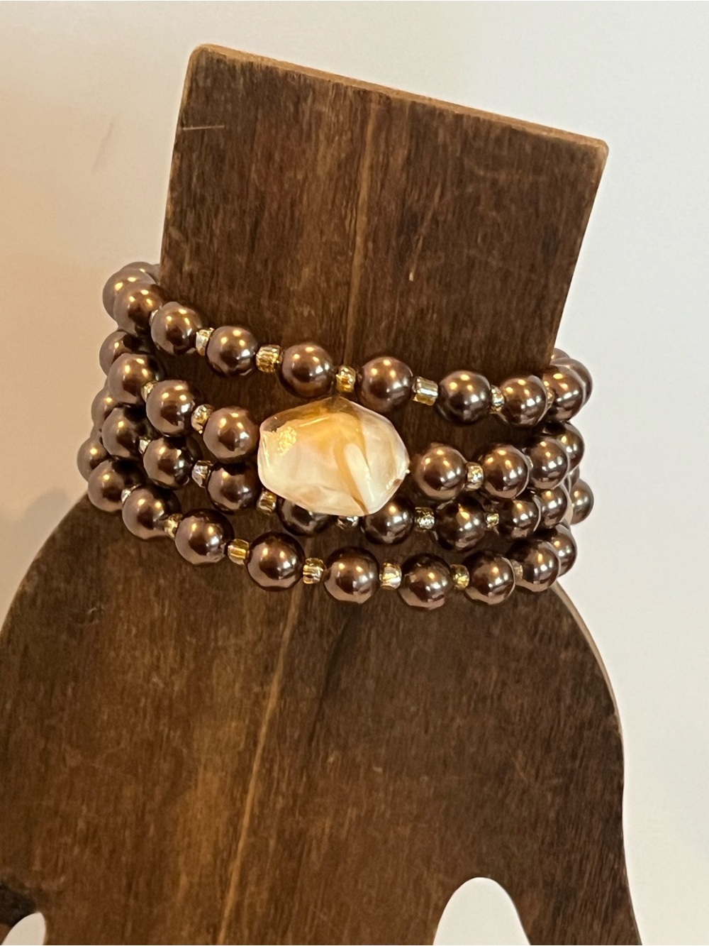 Faux Pearl Wrap Bracelet
